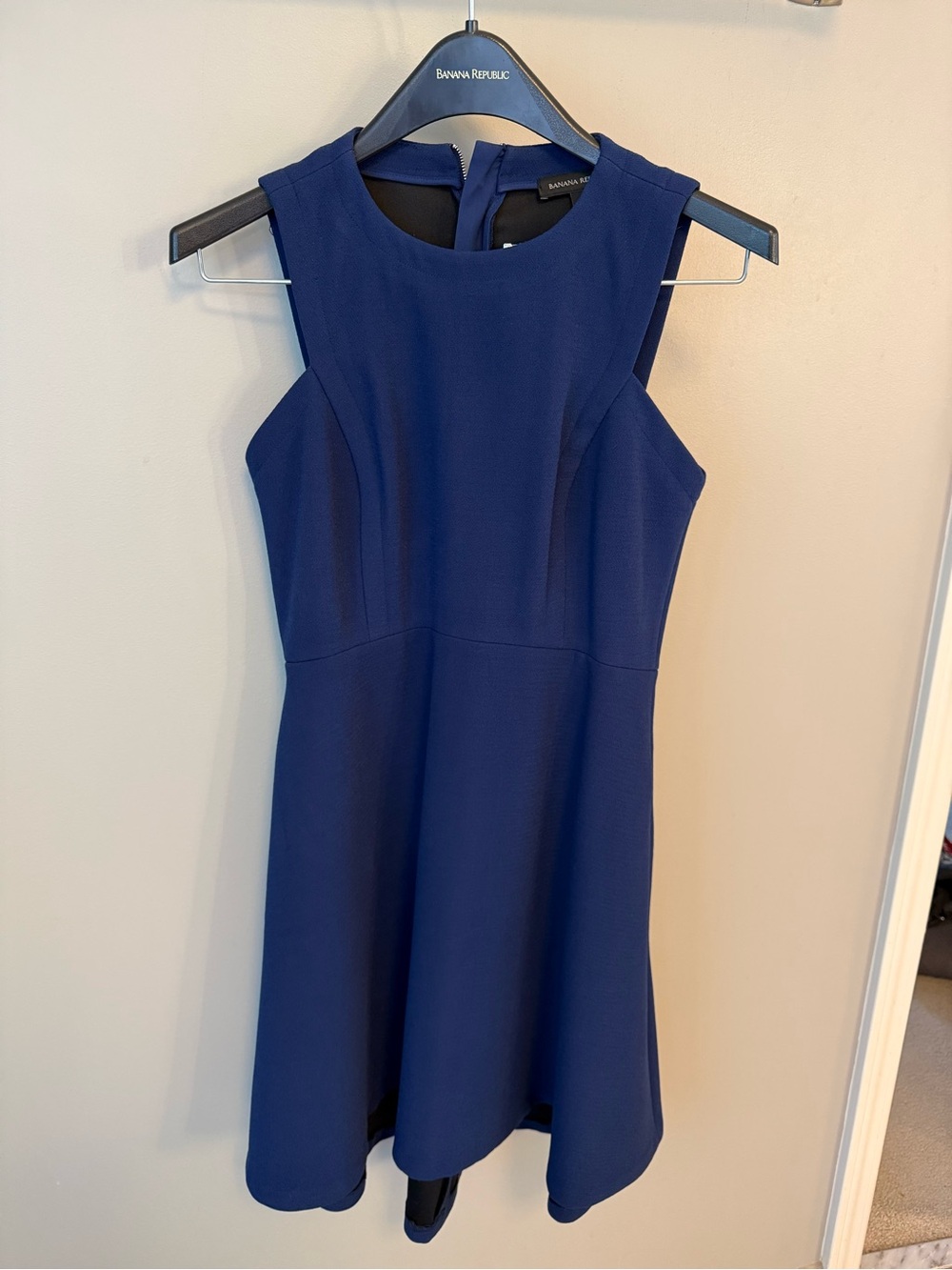 Banana Republic Sleeveless Navy Blue A-Line Mini Dress